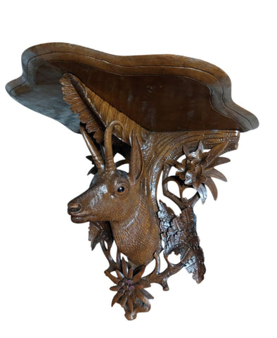 19th Century Black Forest Carved Bracket Shelf