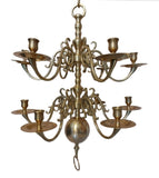 17th century The Rembrandt 369, 12 armed Dutch chandelier.