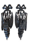 Antique Black Forest Wall Ornaments – Hand-Carved Walnut, 19th Century (set)