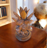 Antique Black Forest Hand-Carved Wooden Bird Figurine – Linden Wood