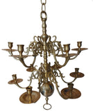 17th century The Rembrandt 369, 12 armed Dutch chandelier.