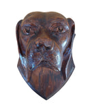 Antique Black Forest Hand-Carved Dog Head Plaque