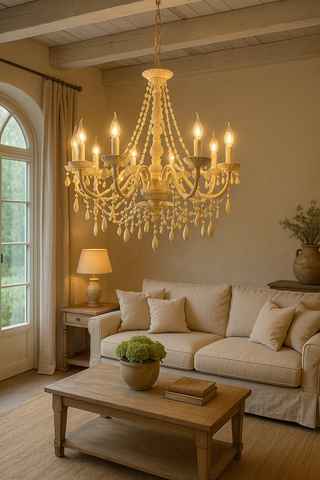 Elegant 10-Arm Plastic Chandelier – Classic Design