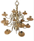 17th century The Rembrandt 369, 12 armed Dutch chandelier.