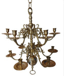 17th century The Rembrandt 369, 12 armed Dutch chandelier.