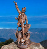 Large Hand-Carved Wooden Sculpture – Tyrolean Hunter with Game – circa 1900 (price in consultation)