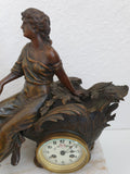 Antique Moreau French clock set